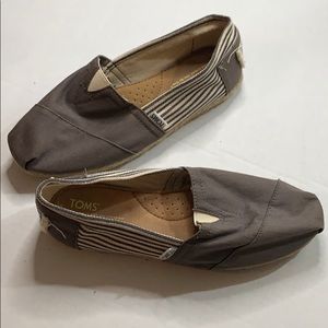 Toms Brown Striped Loafers